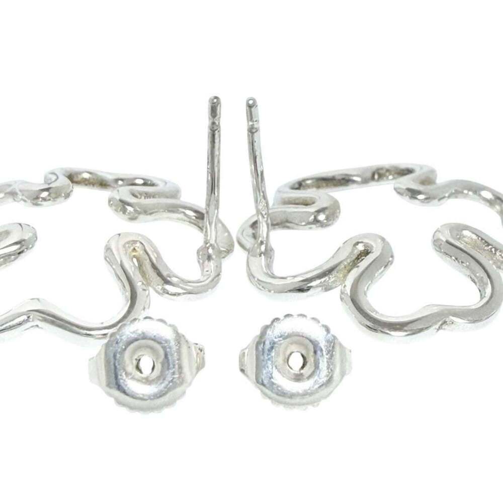 CHANEL Authentic Silver Love Earrings - Picture 4 of 10